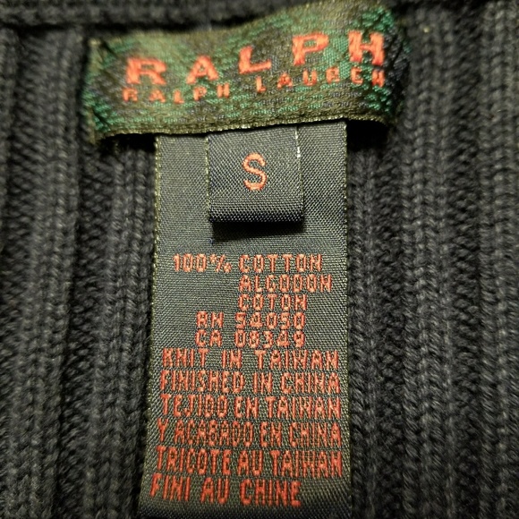 Ralph Lauren sweater/hoodie/blue/cropped sleeve - Picture 3 of 8